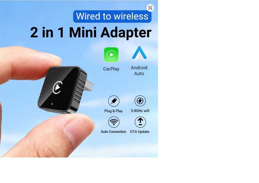 Adaptor wireless Apple Carplay Android Auto USB / USB-C