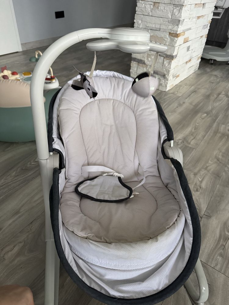 Музикален шезлонг 3 в 1 Tiny Love - Rocker Napper, сив