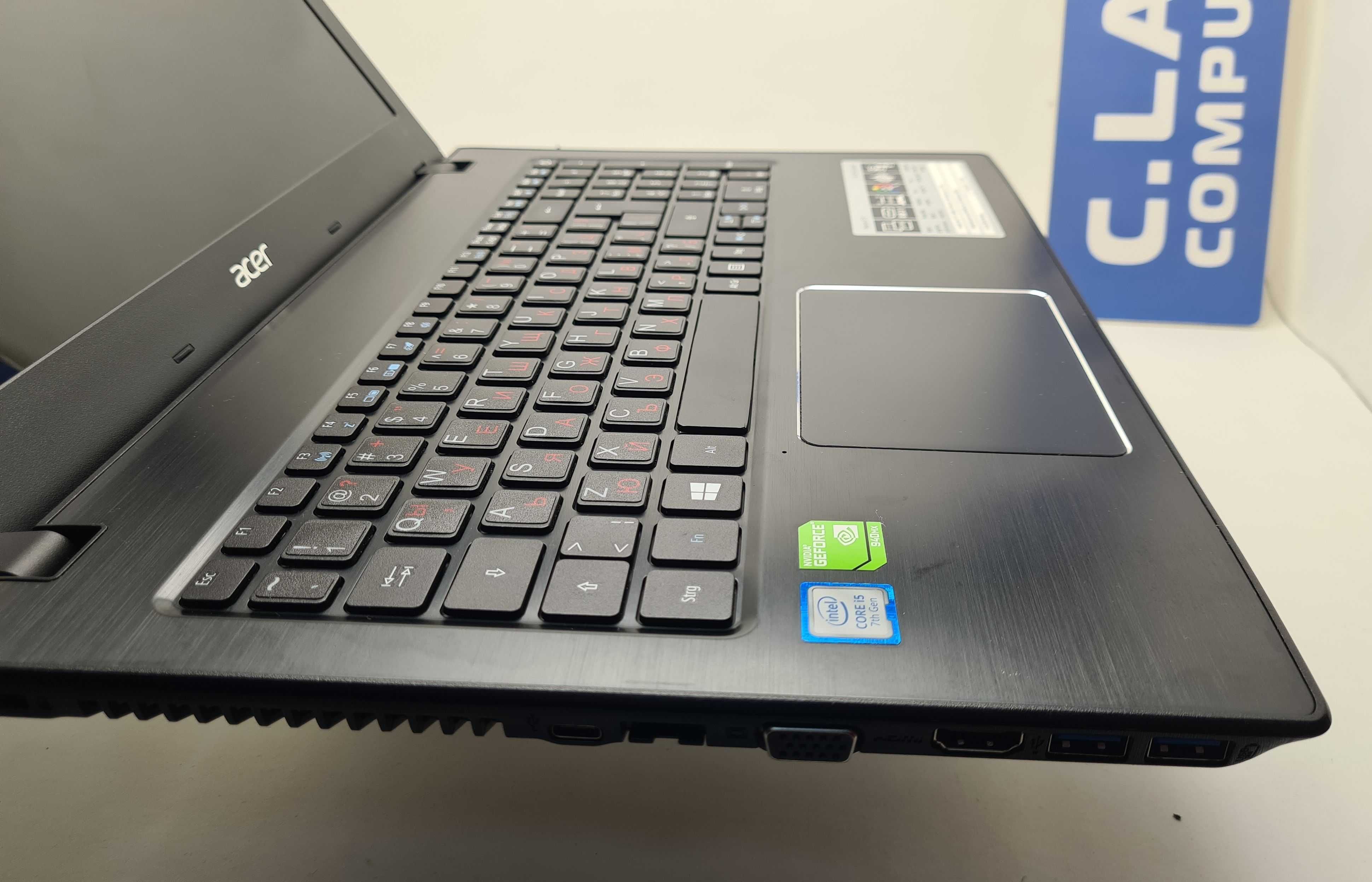 Acer Aspire E15 E5-575G  i5 7200U/8GB/256SSD/1TB HDD/940MX-2GB/FHD