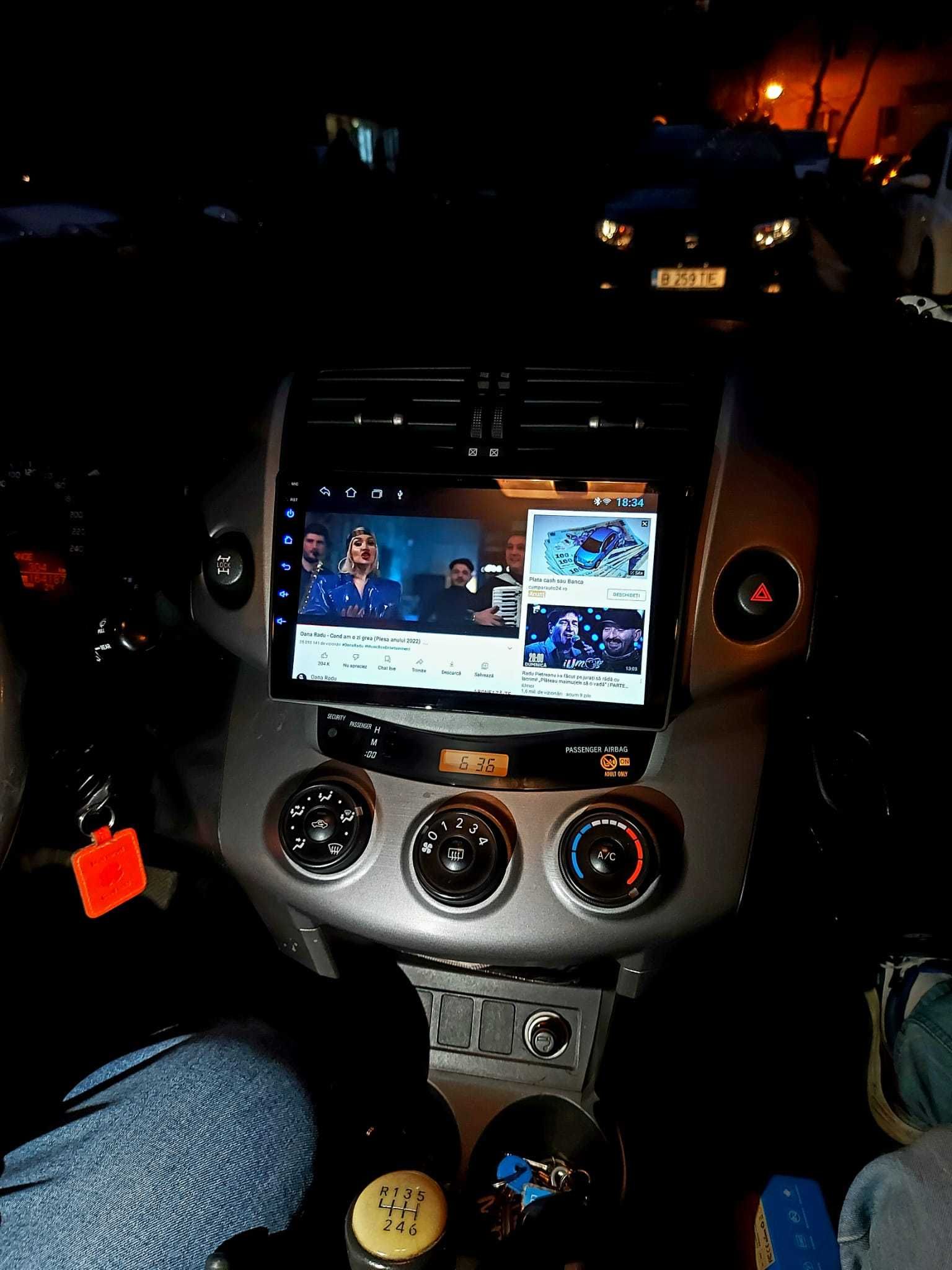 Navigatie Android Toyota RAV4 Waze YouTube GPS BT USB