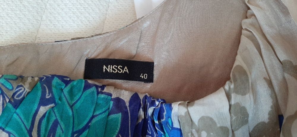 Rochie Nissa lunga din matase naturala de calitate, impecabila. M-L