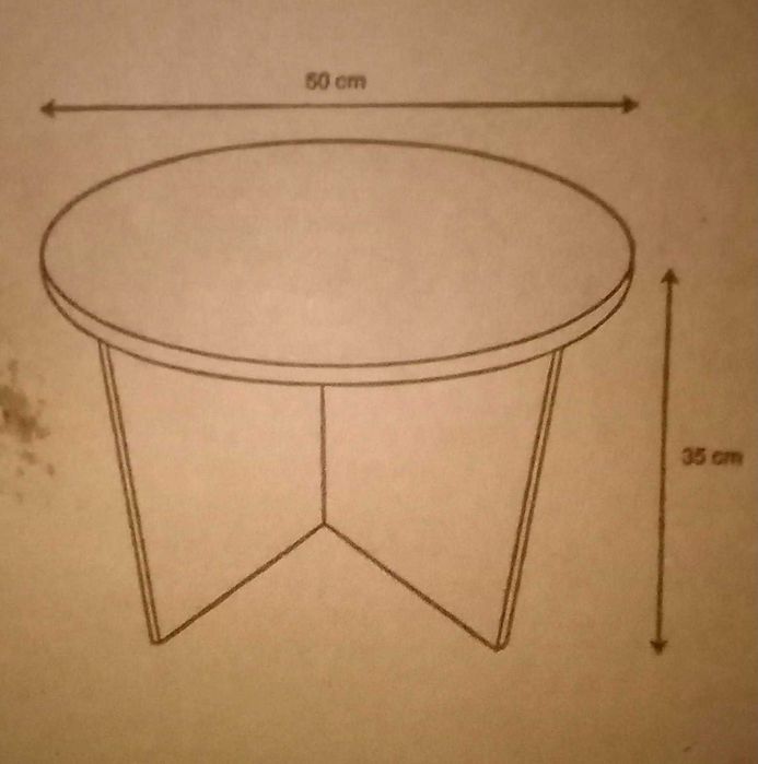 Зелена кръгла масичка Прибори Етажерка за колекционер Оливерник