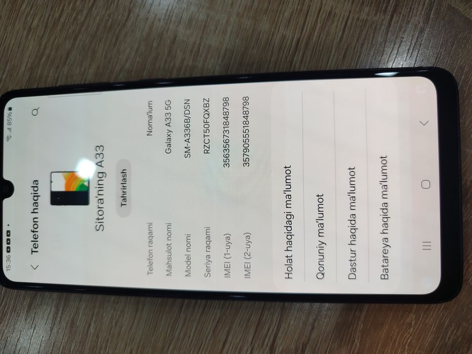 Samsung A 33 5G srochni