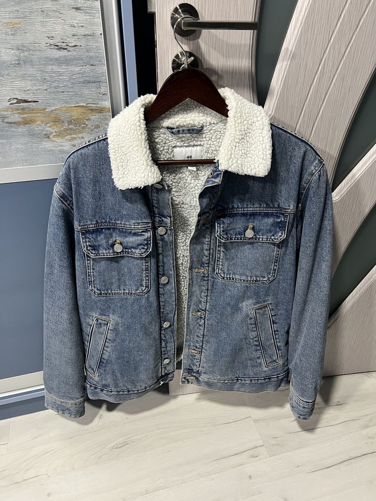 Дънково мъжко яке с пух - H&M