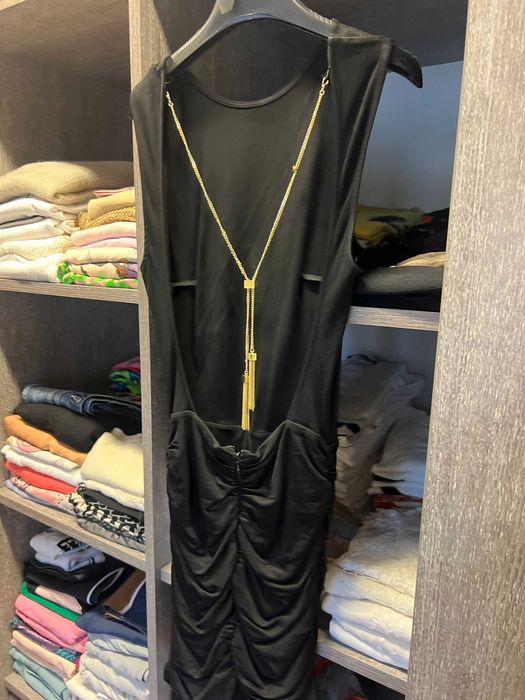 Elisabetta Franchi Ruched open-back Minidress Black