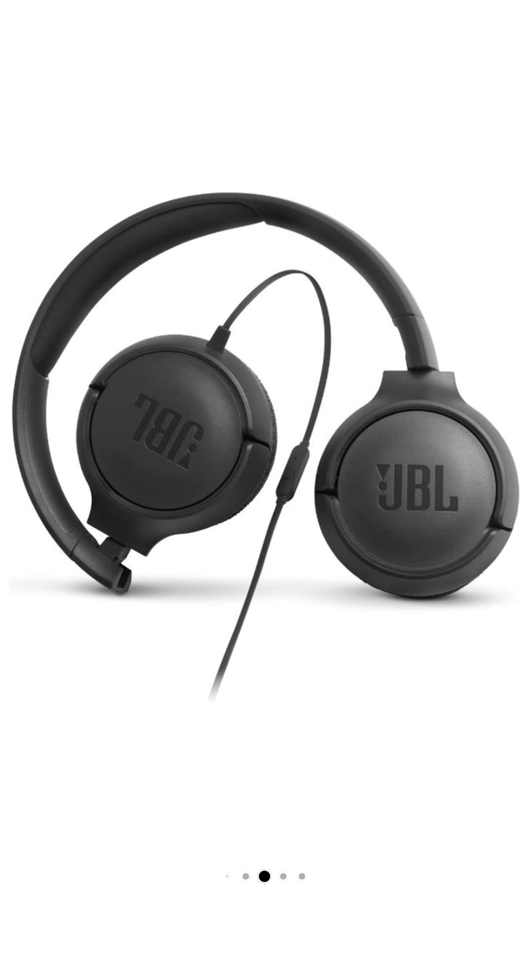 Casti Audio On Ear JBL Tune 500, Cu fir, Negru
