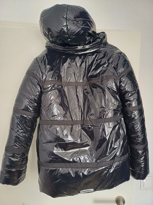 Geaca de iarna, pentru fete, neagra, 164 cm