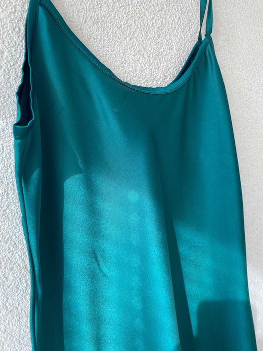 Maieu dama, satin, verde smarald, nou, marime S