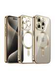 Husa MAGSAFE Luxury Shine Silicon Cerc Metali Iphone 14/15/16E/PRO/MAX