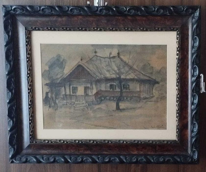 Tablou Pictura Adam Baltatu Casa Taraneasca