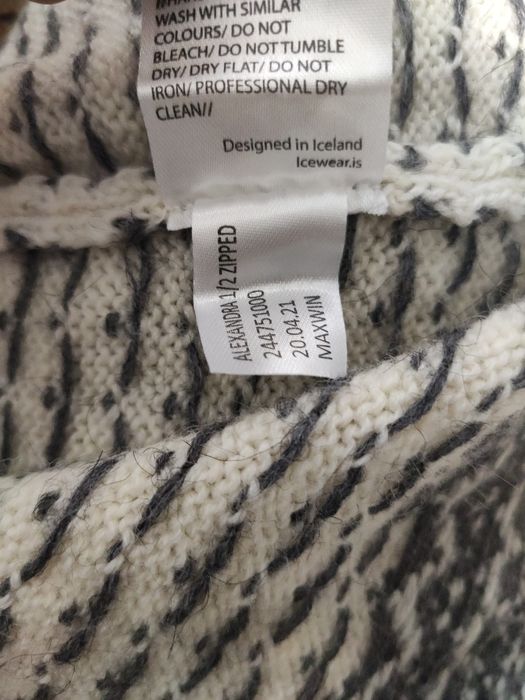 Pulover lung de damă Icewear Iceland din lână mărimea XL