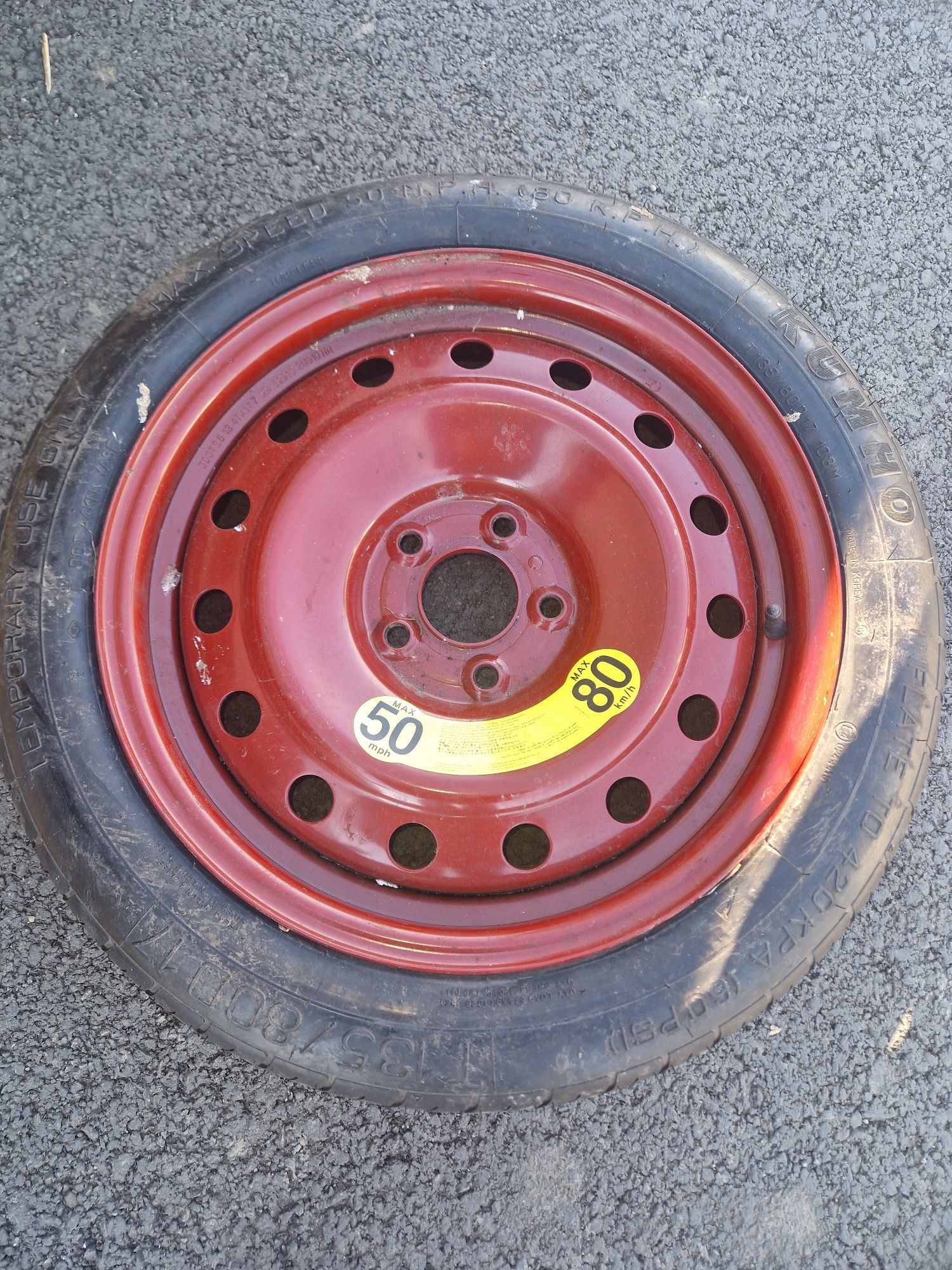 Rezervă slim 5x114,3 R16 R17 R18  Kia Nissan Duster etc..