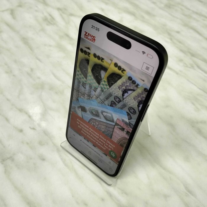 Telefon Apple iPhone 15 Negru 128GB 100% bat Zeus Amanet Rahova 33768