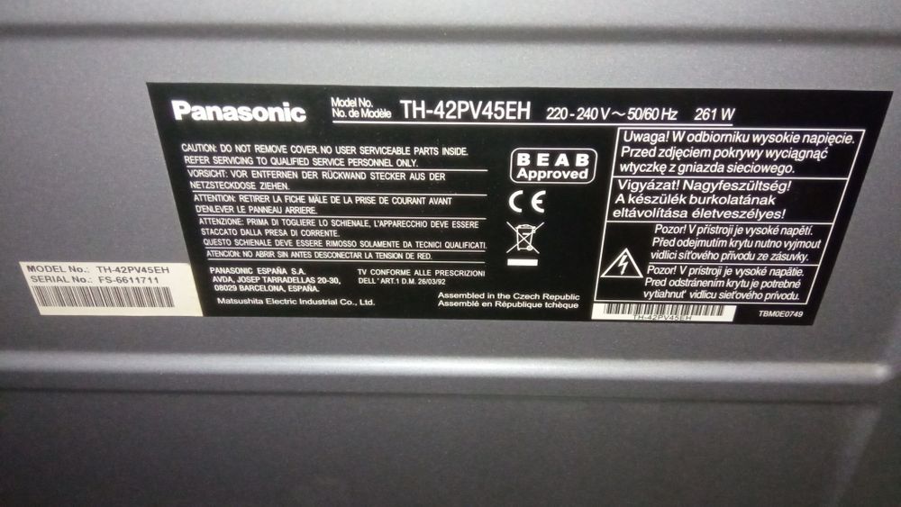 Телевизор Panasonic плазма