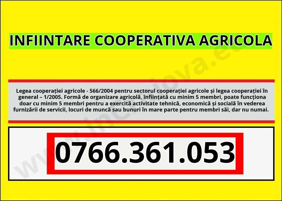 Infiintare Cooperativa Agricola