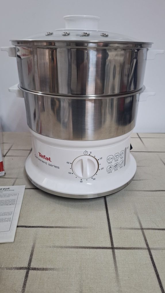 Уред за готвене на пара Tefal - VC145130, 900W, 2 зони, бял