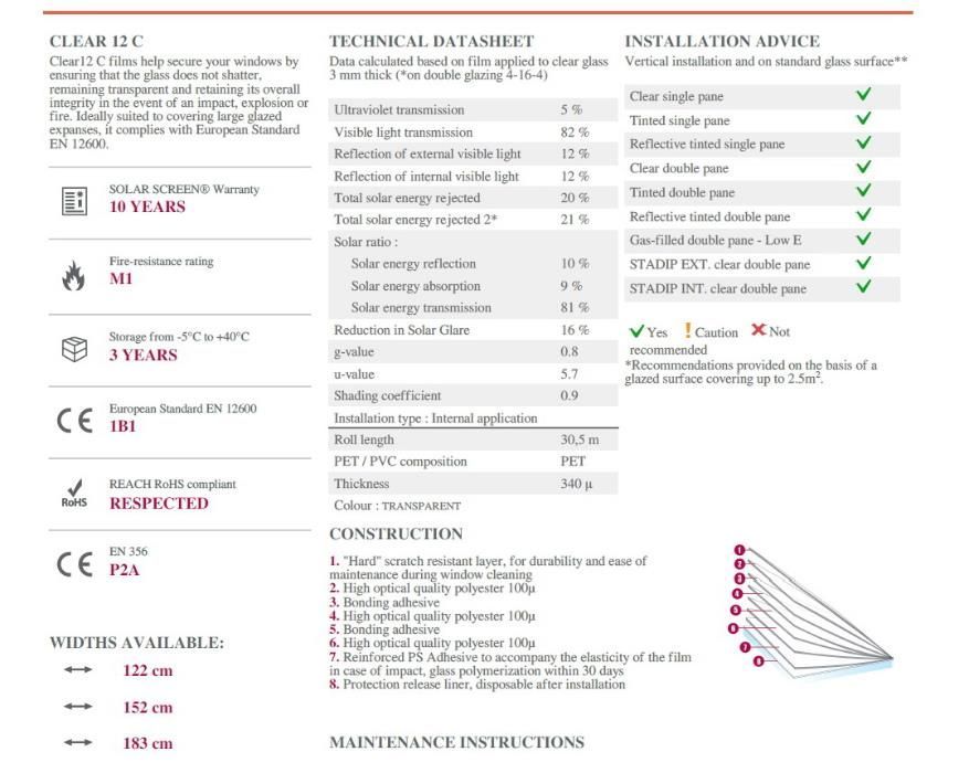 Folie antiefractie Solar Screen 300 microni 12mil