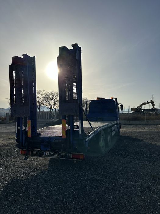 Man Platforma Trailer Transport utilaje Troliu Rampe Hidraulice