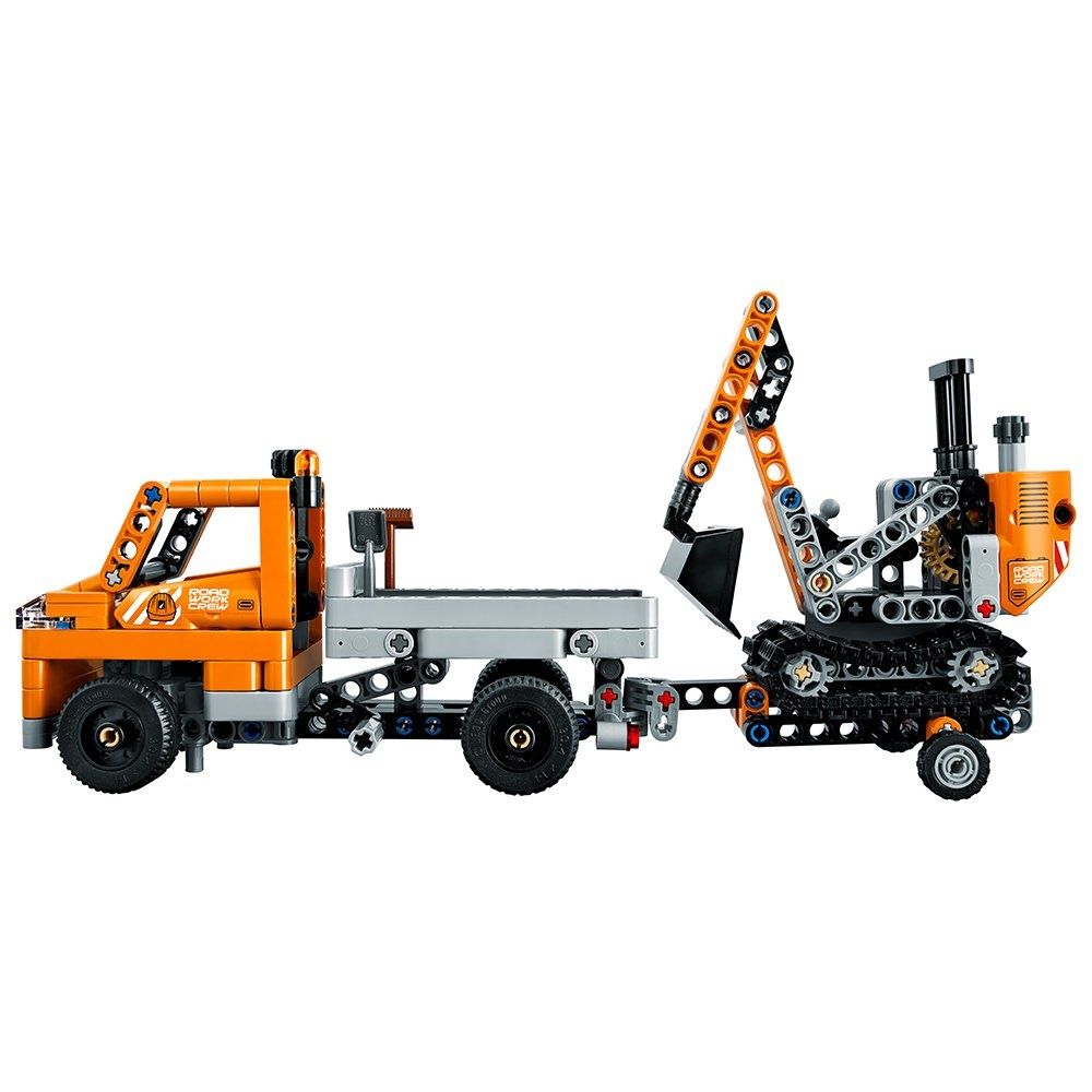 LEGO® Technic 2 în 1 - Echipaj pentru repararea drumurilor 42060