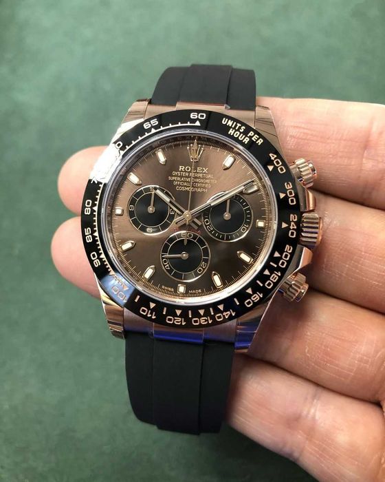 rolex daytona rubber choholat dial