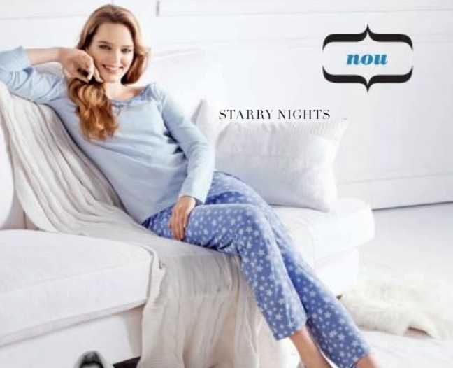 Pijama cu stelute 100% bumbac Starry Nights Avon marimea M