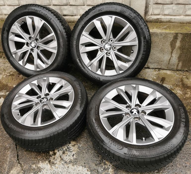 jante originale Peugeot + anvelope iarna Continental 215 55 R17