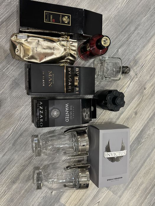 6 броя празни оригинални шишета от маркови парфюми