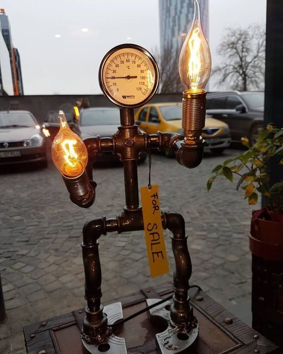 Steampunk Lampa (teava)