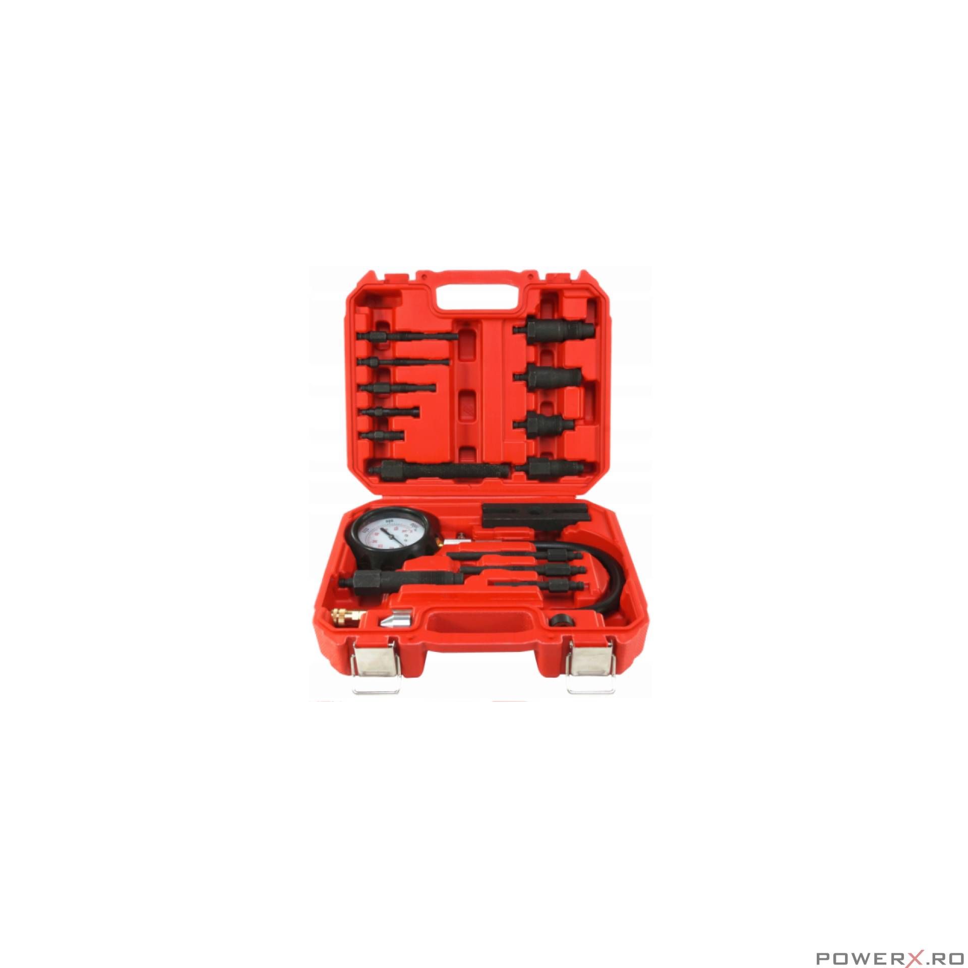 Set tester de compresie pentru motoare diesel, 19 piese Verke