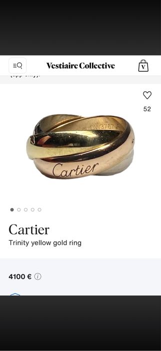 Inel aur 18 k Cartier Trinity! Original!