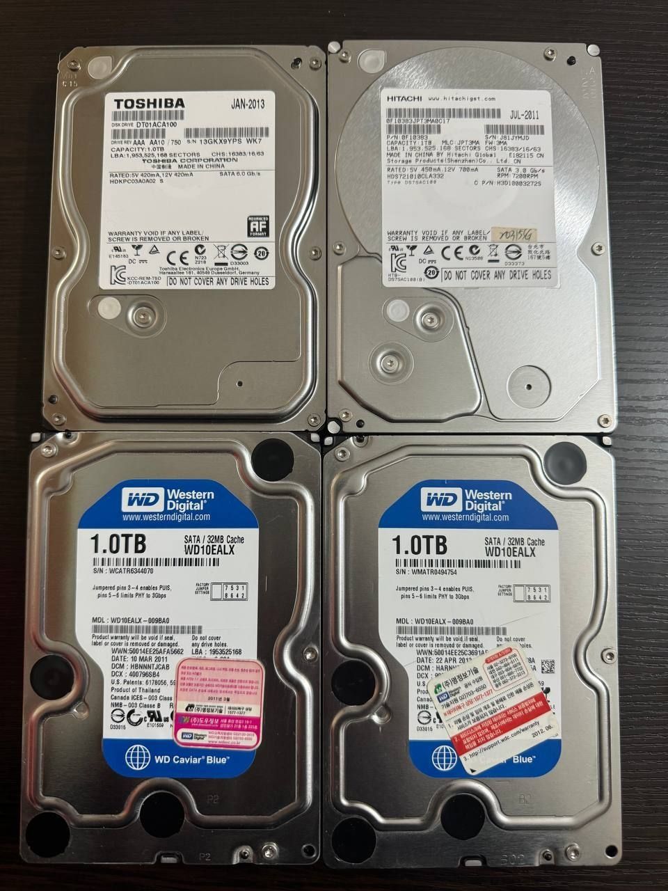 HDD ЖЕСТКИЙ ДИСК TOSHIBA SEAGATE WD  10tB 1tB 2tB 3tB 4tb количестве е