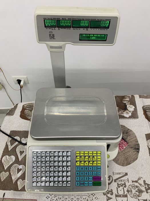 Cantar Electronic Comercial, Omologat TMA-15 cu Tiparire Cod de Bare