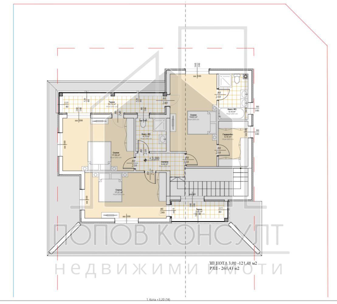 Къща в Пловдив, област-с.Белащица площ 268 цена 280000