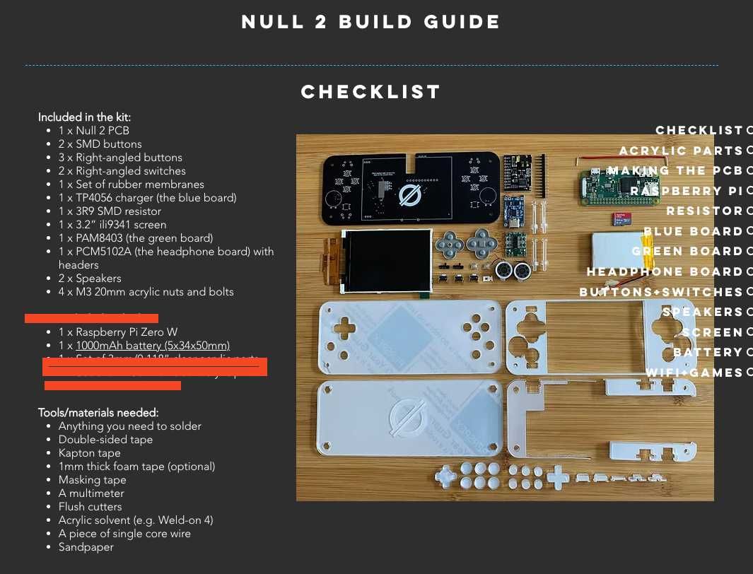 Null 2 kit за сглобяване + Raspberry pi zero 2w