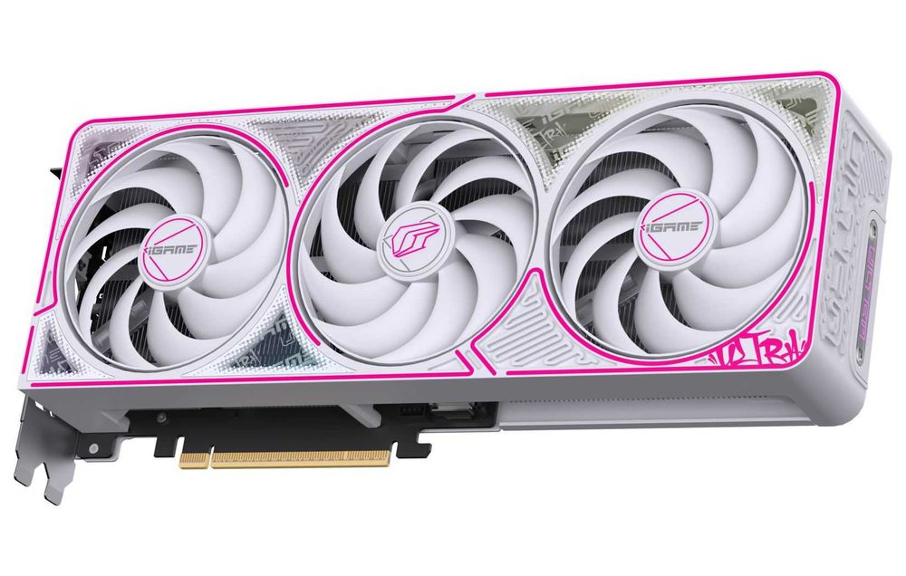Видеокарта RTX 5060 ULTRA DDR7 Color Full (White–Pink) (Mouse-keyboad)