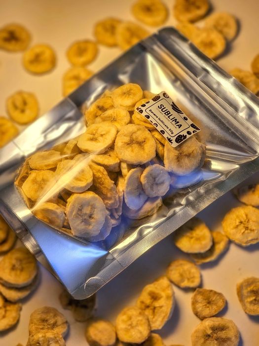 Banane liofilizate – snack sănătos și crocant