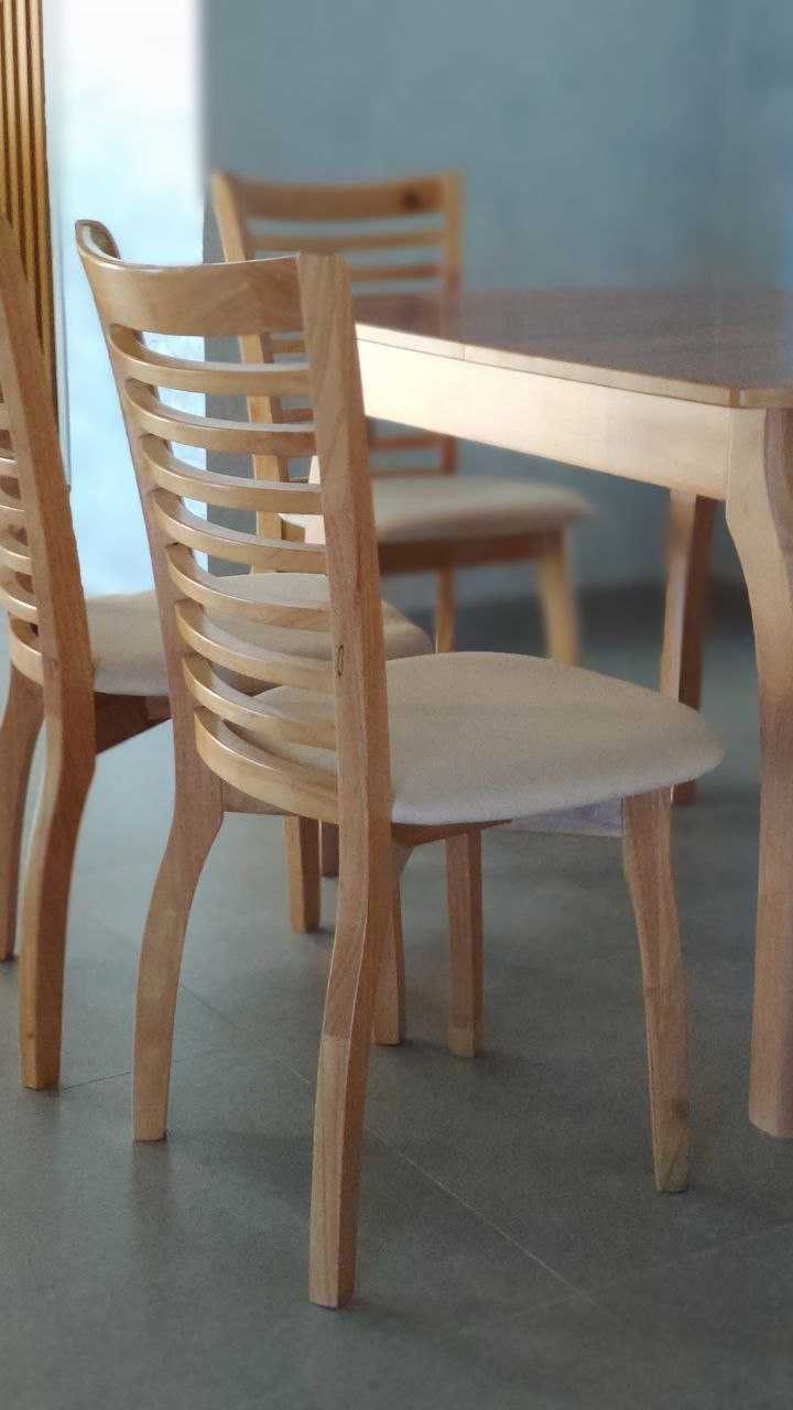 Мебель из массива ГЕВЕИ: Производитель Китая. Стол+ 6 стула