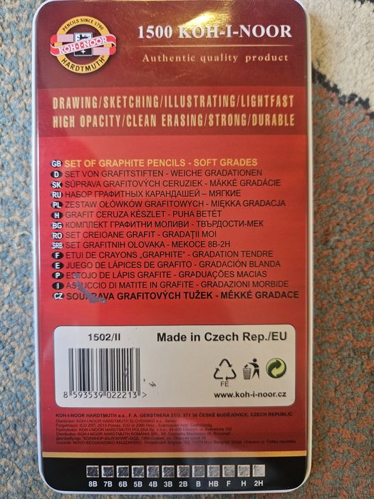 Set creioane grafit Graphic 8B - 2H