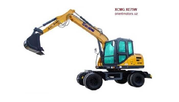 Колёсный экскаватор UzXCMG XE75W - 0,3 куб.м