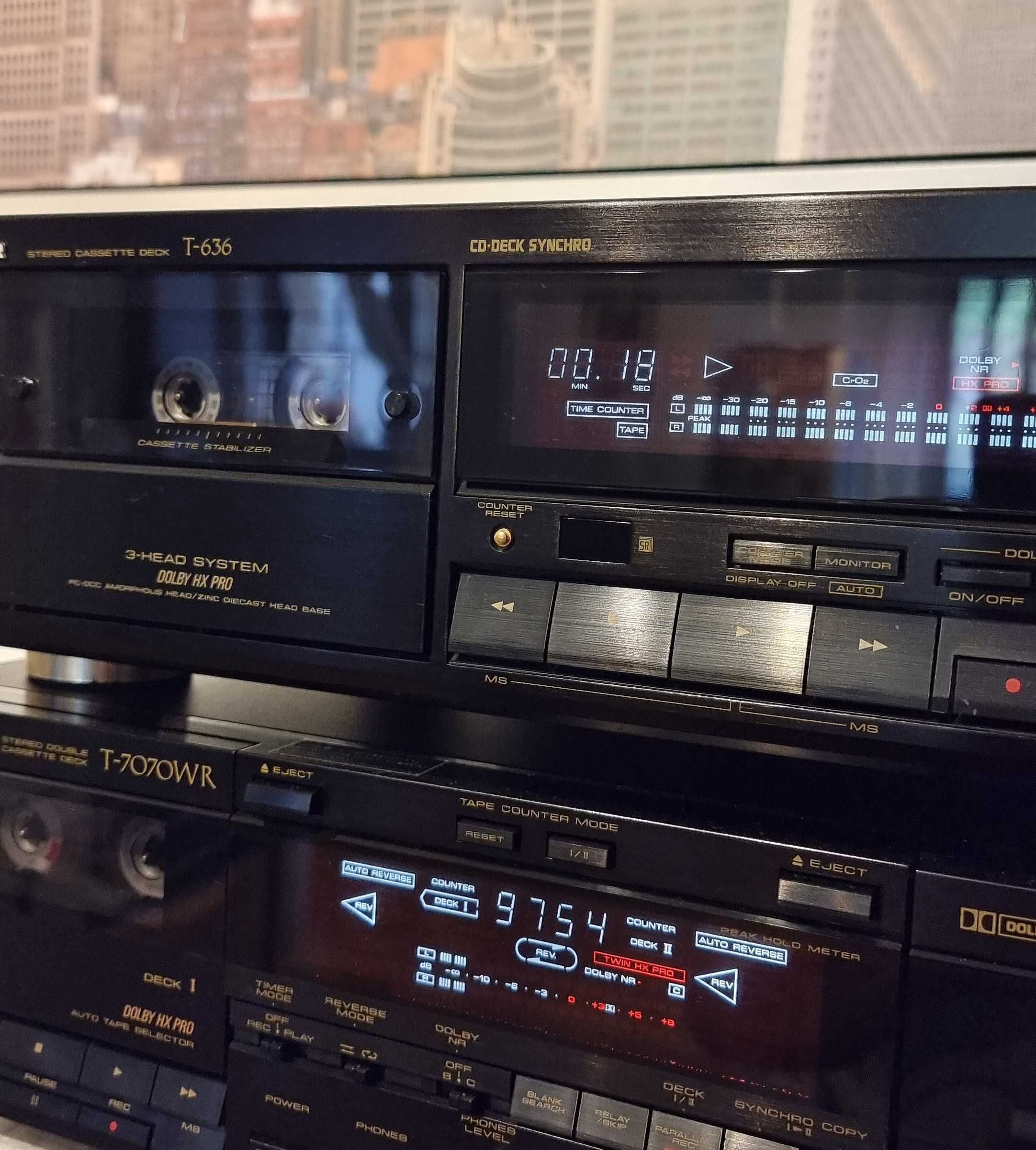 кассетная дека Pioneer T-636   магнитофон