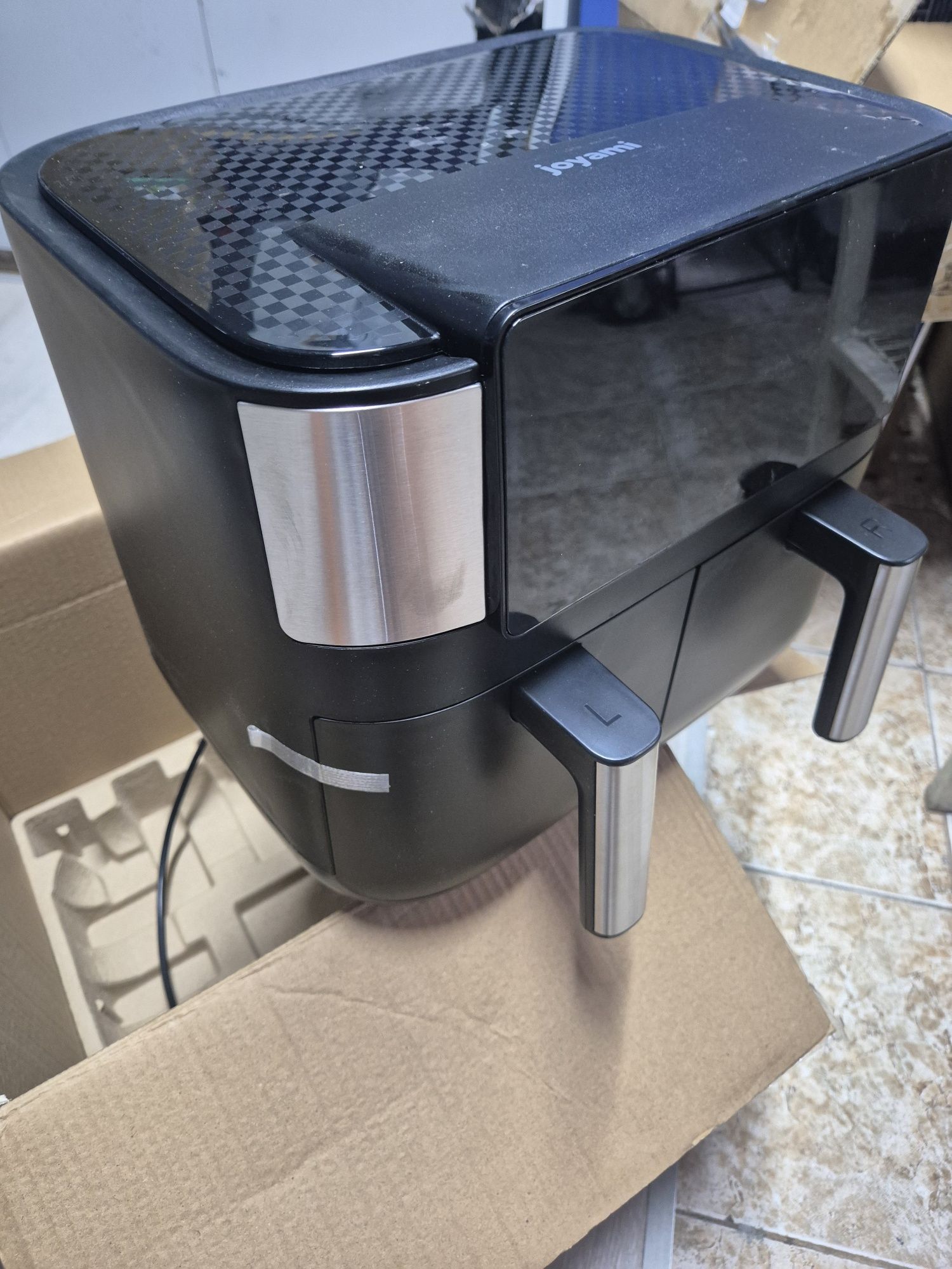 Двоен AirFryer, JOYAMI,  с 2 отделения, и голям капацитет 7,6 л, фун