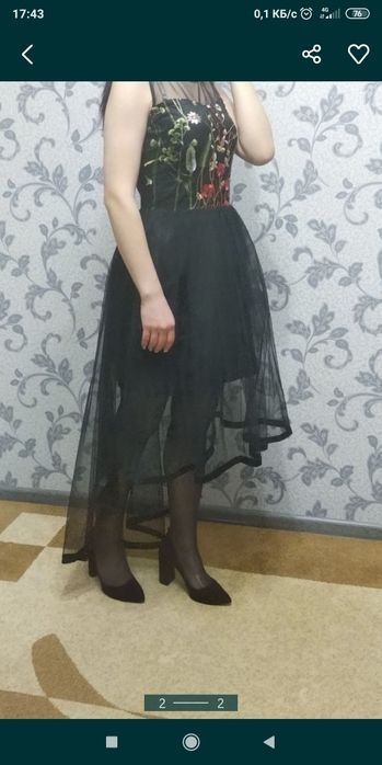Платье чёрное , сеточка ,