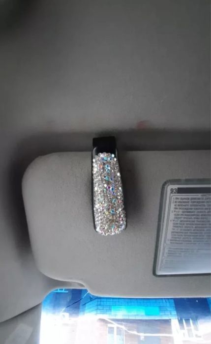 Set afisaj auto nr tel si suport ochelari soare cu cristale