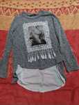 Bluza chic cu broderie fetite 128/ 134