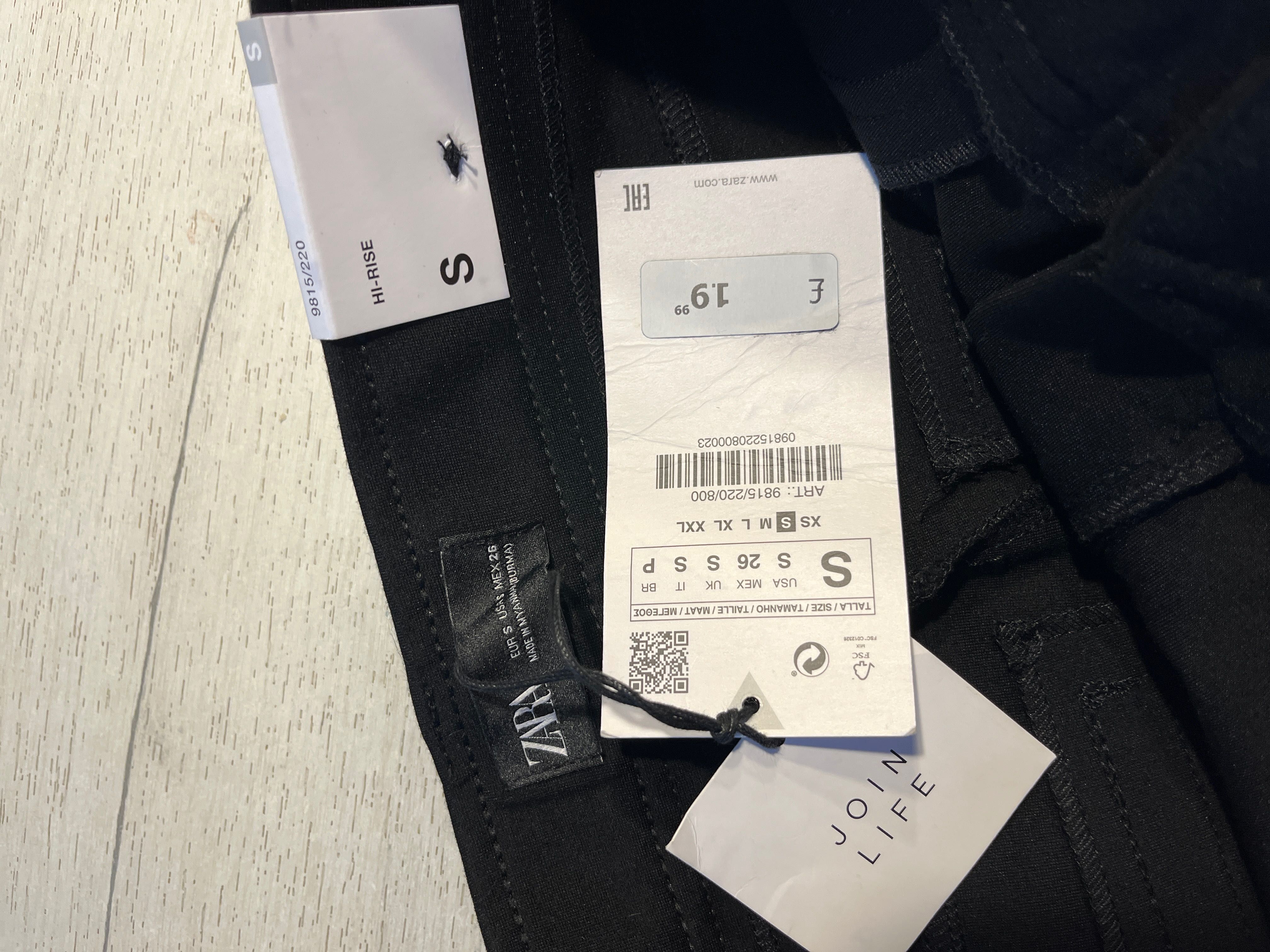 ZARA Legging черен панталон размер 26 S