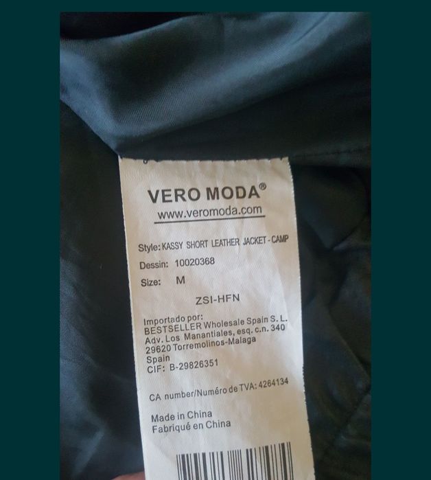 Geacă de piele,Mar.M,culoare gri