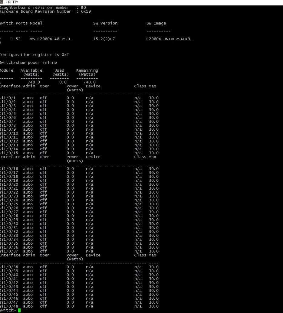 Коммутатор Cisco WS-C2960X-48FPS-L Cisco Catalyst PoE+ (740W)