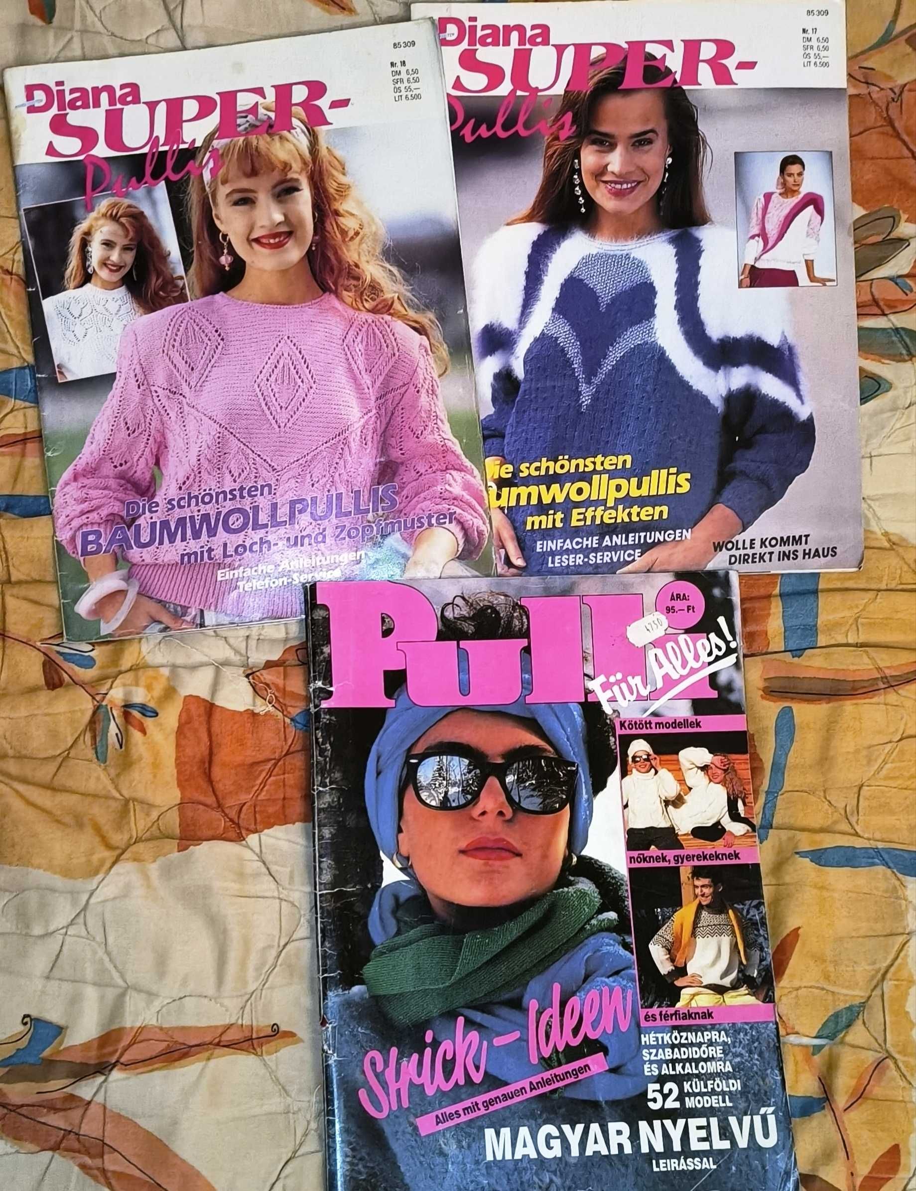 Списания за плетене Modische Maschen от 1979-1989 + Diana Super Pullis