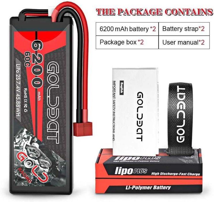 Baterii GOLDBAT Lipo plus de 5200 si 6200mah,pt radioamatorism,sigilat