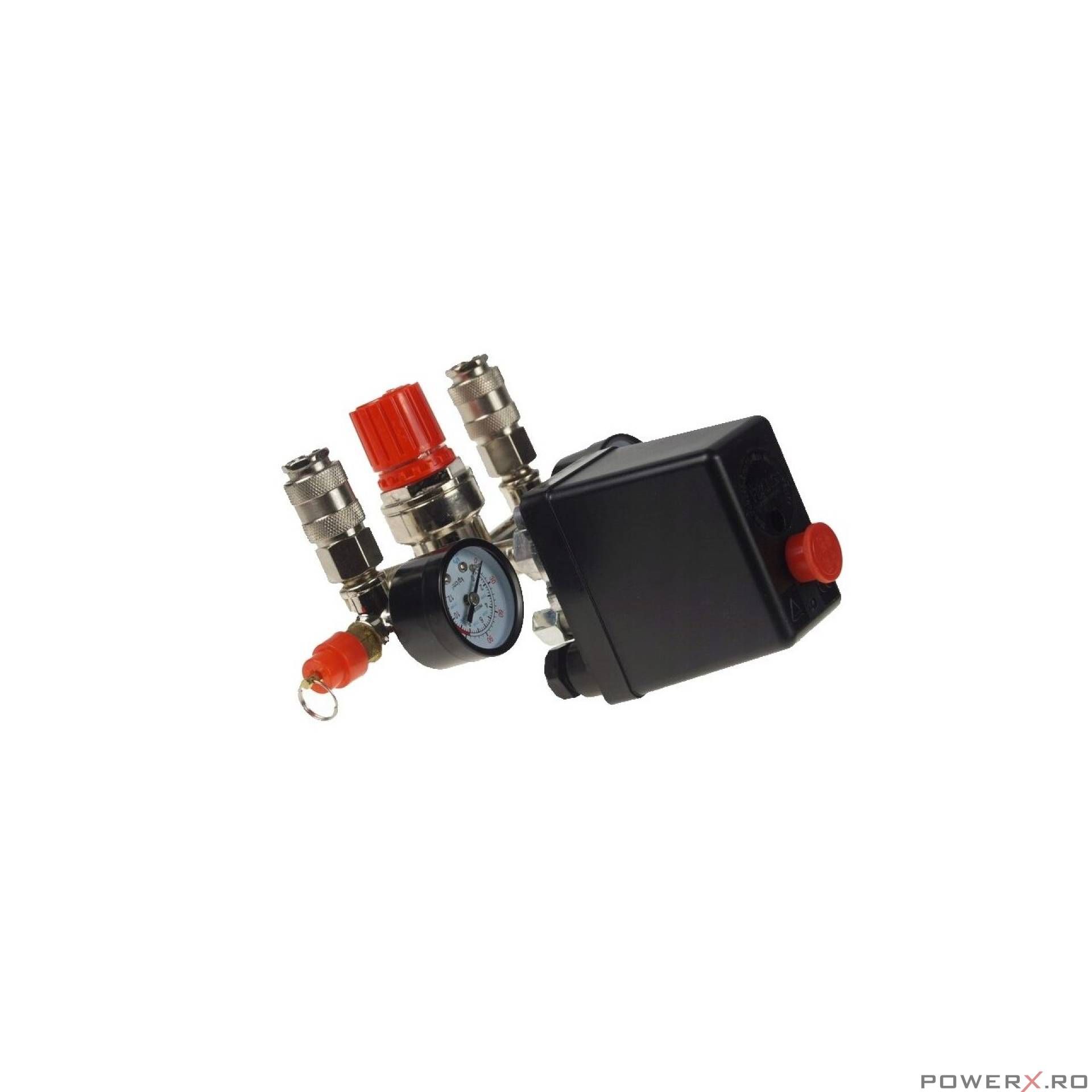 Presostat compresor monofazic 220 V, 3/4", 6-8 bar, Silver